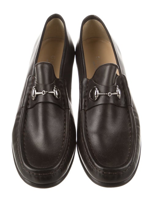 Gucci Horsebit Accent Leather Dress Loafers