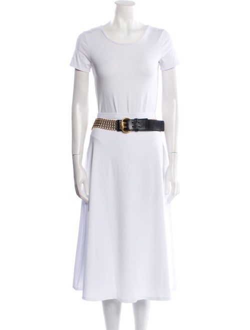 Gucci Leather Chain-Link Accents Waist Belt