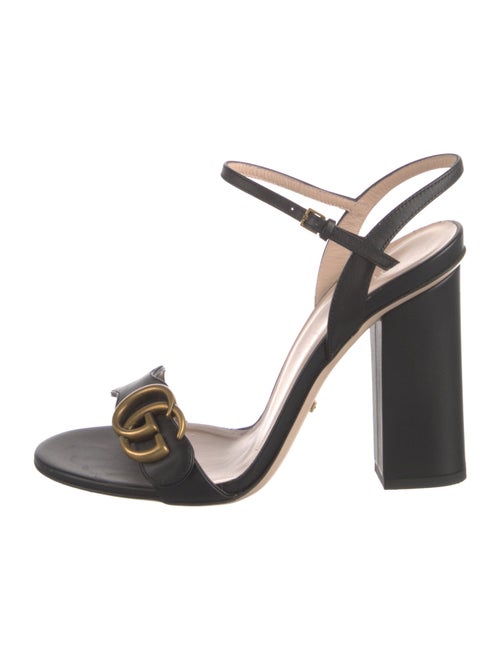 Gucci Running GG Logo Leather Sandals