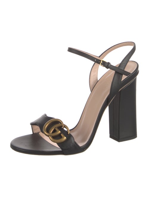 Gucci Running GG Logo Leather Sandals