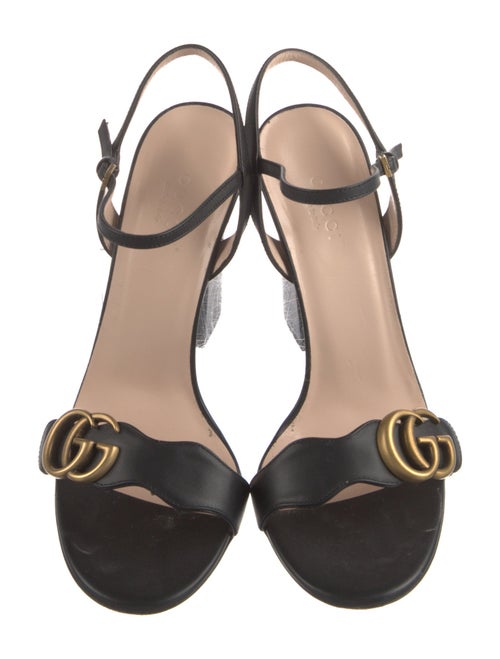 Gucci Running GG Logo Leather Sandals