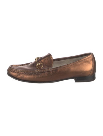 Gucci Horsebit Accent Leather Loafers