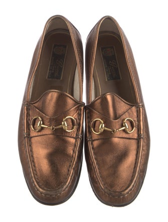 Gucci Horsebit Accent Leather Loafers