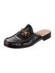 Gucci Horsebit Accent Leather Slippers