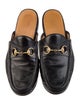 Gucci Horsebit Accent Leather Slippers