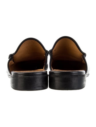 Gucci Horsebit Accent Leather Slippers
