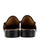 Gucci Horsebit Accent Leather Slippers