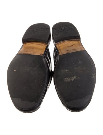 Gucci Horsebit Accent Leather Slippers