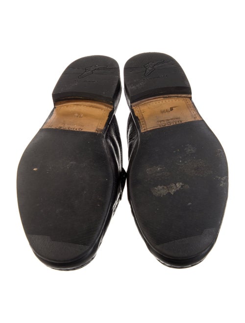 Gucci Horsebit Accent Leather Slippers