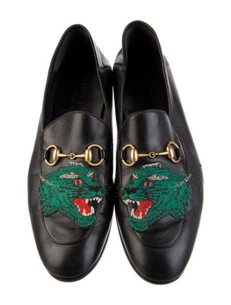 Gucci Brixton Bobcat Horsebit Accent Dress Loafers