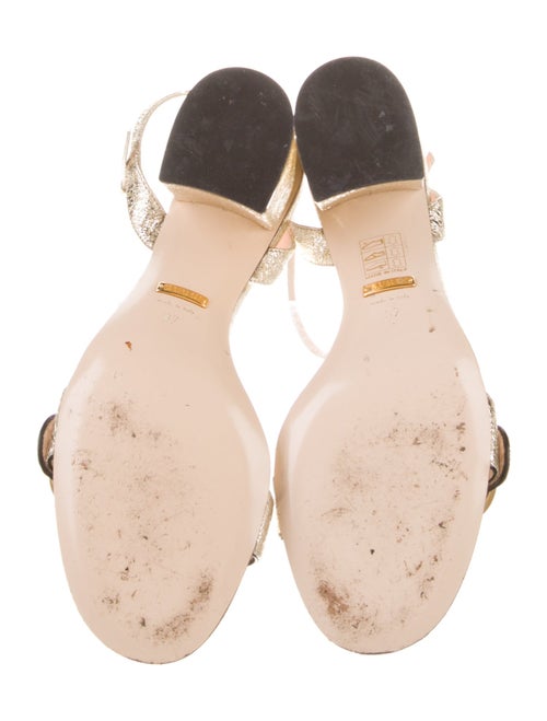 Gucci Double G Logo Leather Sandals