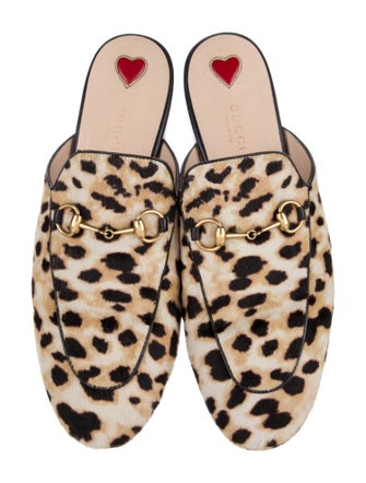 Gucci Horsebit Accent Ponyhair Mules