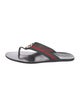 Gucci Web Accent Flip Flops