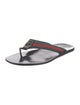 Gucci Web Accent Flip Flops