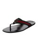 Gucci Web Accent Flip Flops