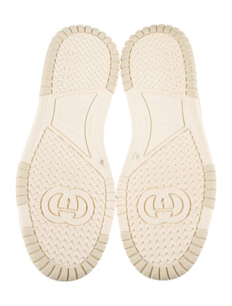 Gucci Leather Crystal Embellishments Sneakers