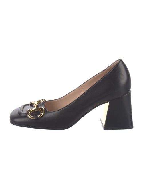 Gucci Horsebit Accent Leather Pumps