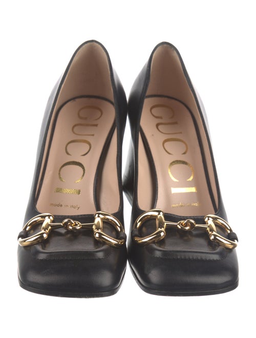 Gucci Horsebit Accent Leather Pumps