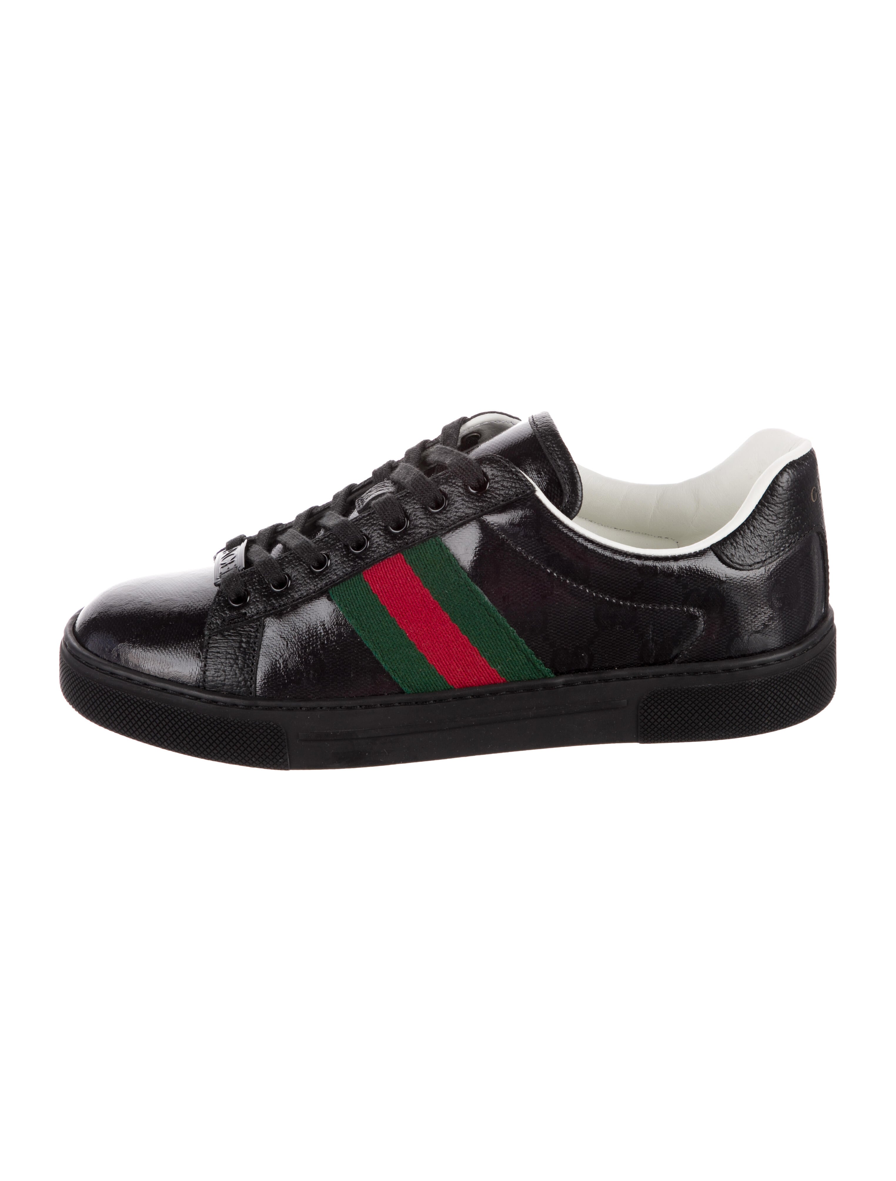 Gucci GG Crystal Patent Leather Sneakers w/ Tags