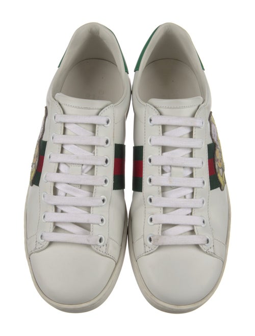 Gucci Web Accent Leather Sneakers