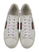 Gucci Web Accent Leather Sneakers