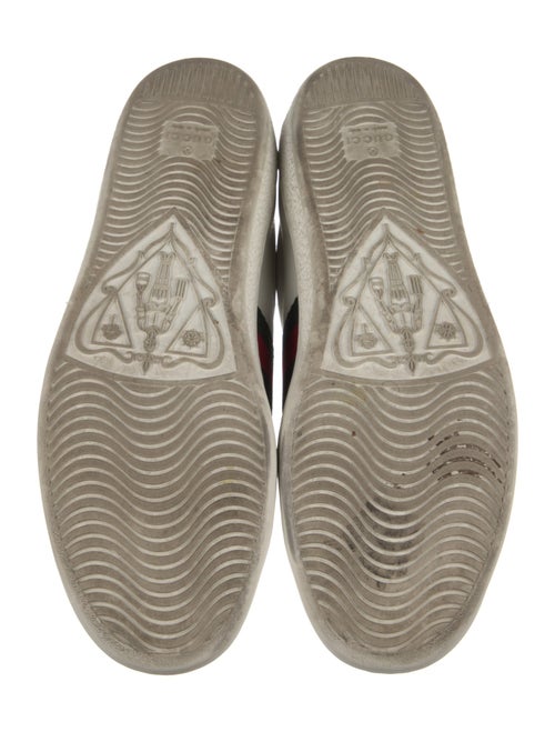 Gucci Web Accent Leather Sneakers