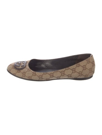 Gucci GG Canvas Canvas Ballet Flats