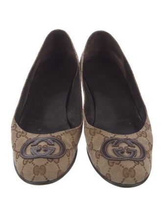 Gucci GG Canvas Canvas Ballet Flats