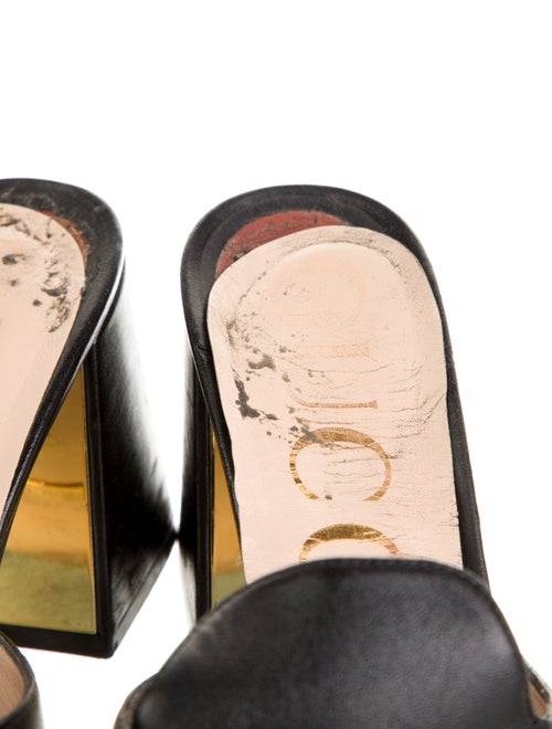 Gucci Horsebit Accent Leather Slides