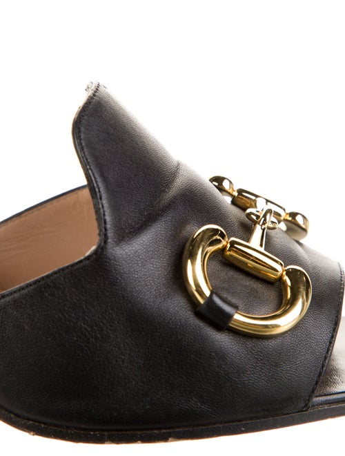 Gucci Horsebit Accent Leather Slides