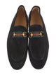 Gucci Web Accent Suede Loafers