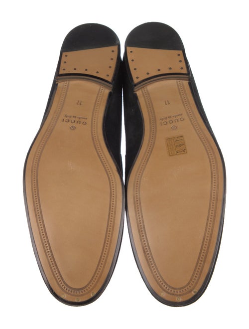 Gucci Web Accent Suede Loafers