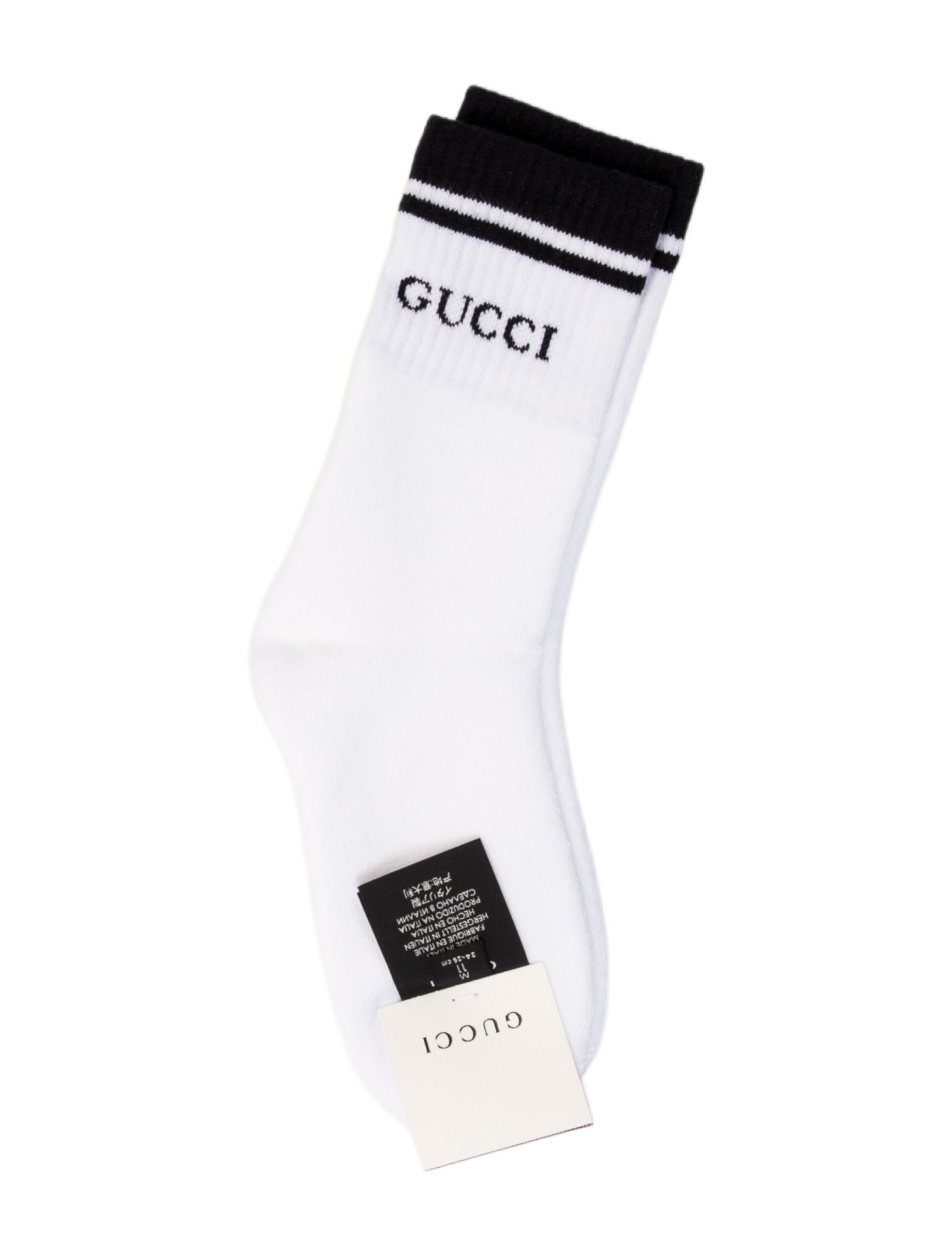 Gucci White Printed Socks
