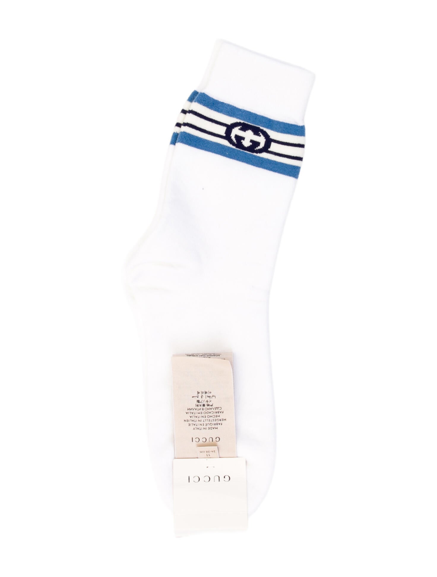 Gucci White Patterned Socks
