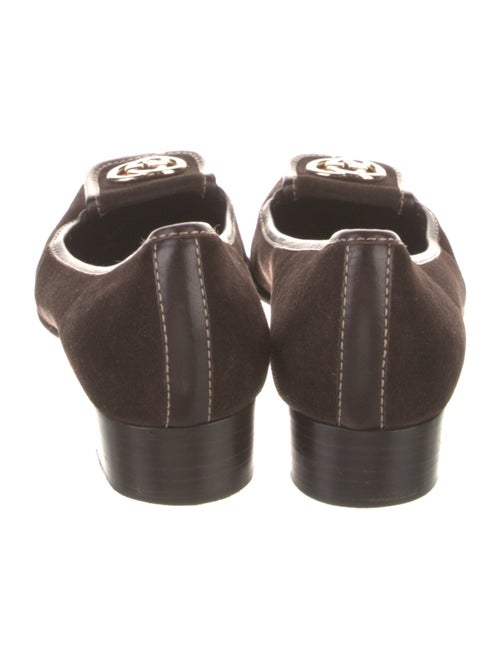 Gucci Web Accent Suede Pumps