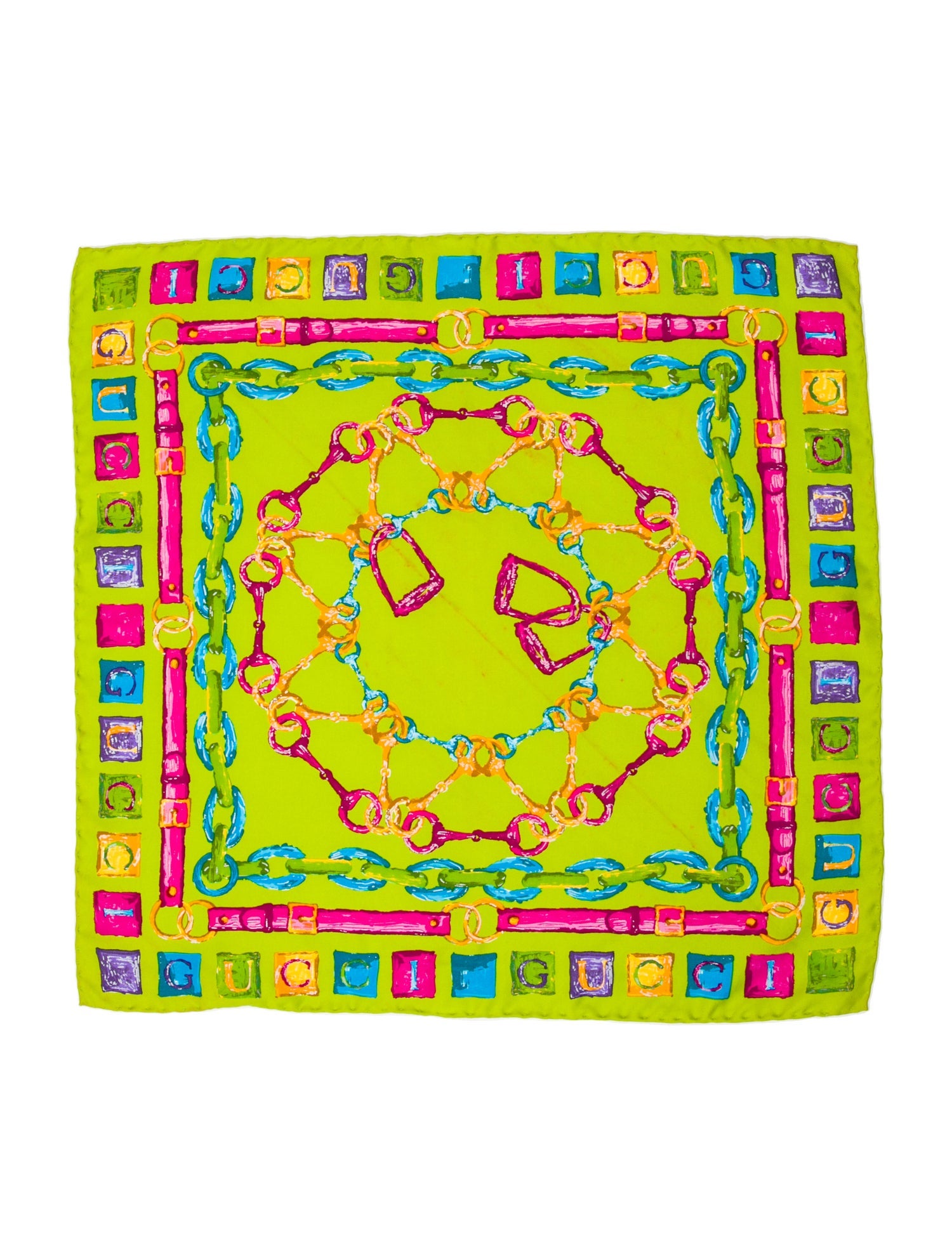 Gucci Silk Horsebit Accent Scarf