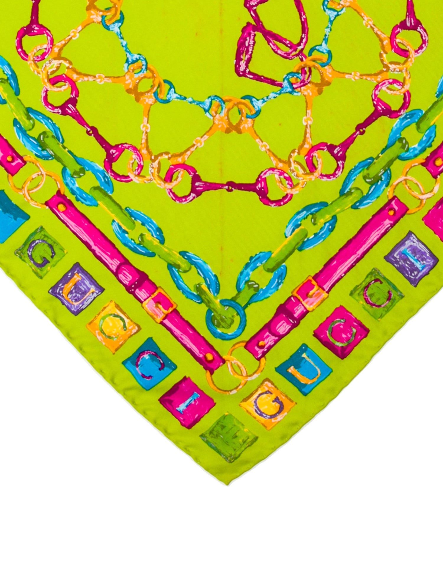 Gucci Silk Horsebit Accent Scarf