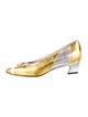 Gucci Double G Logo Patent Leather Slingback Pumps