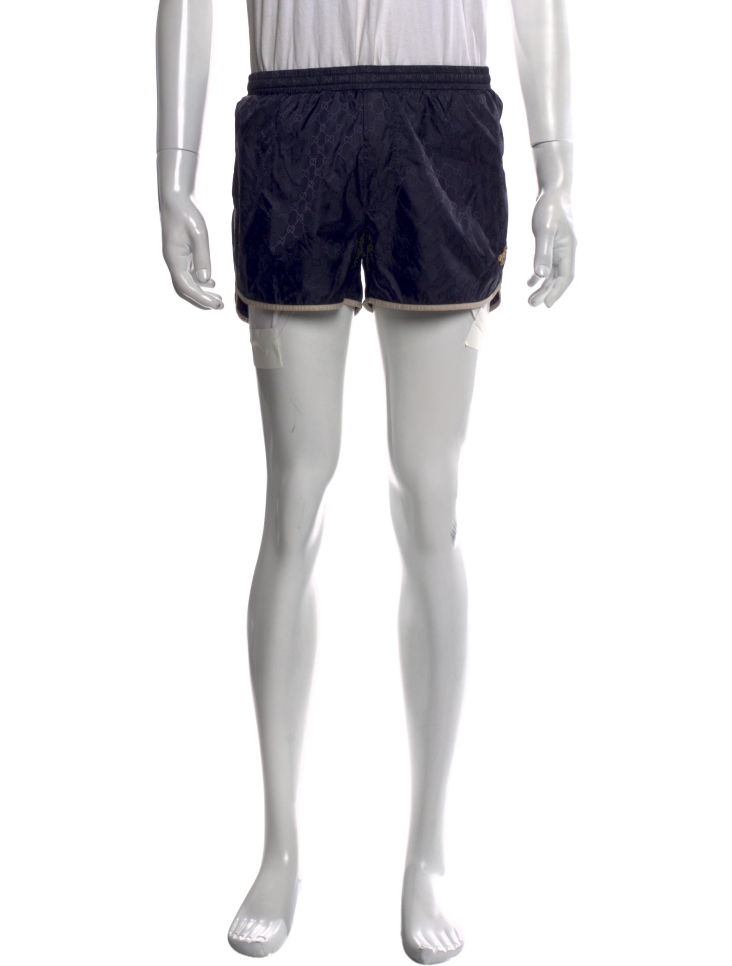 Gucci GG Logo Embroidered Accent Swim Trunks