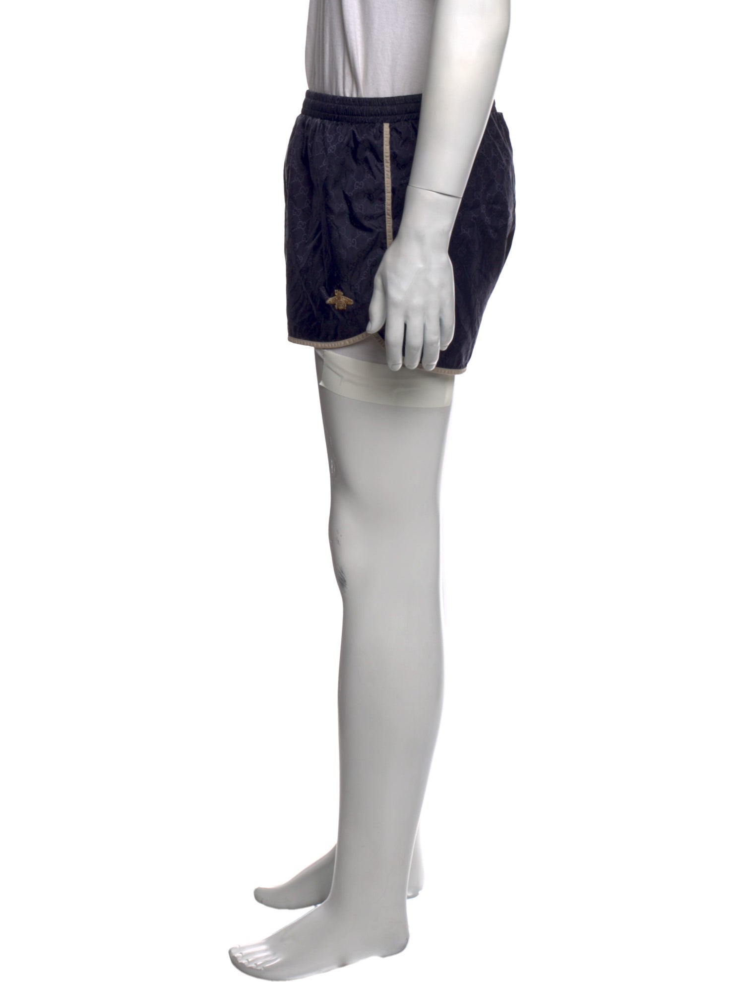 Gucci GG Logo Embroidered Accent Swim Trunks