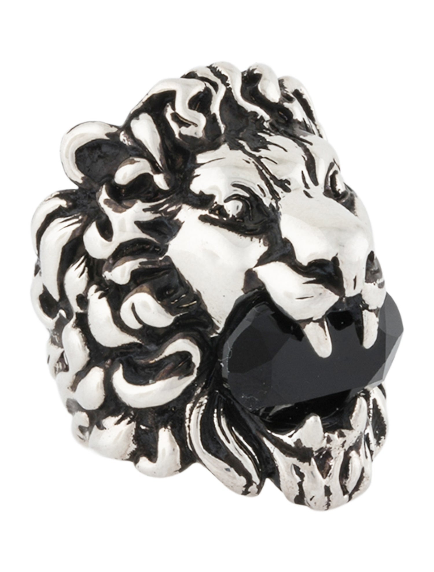 Gucci Crystal Lion Head Ring