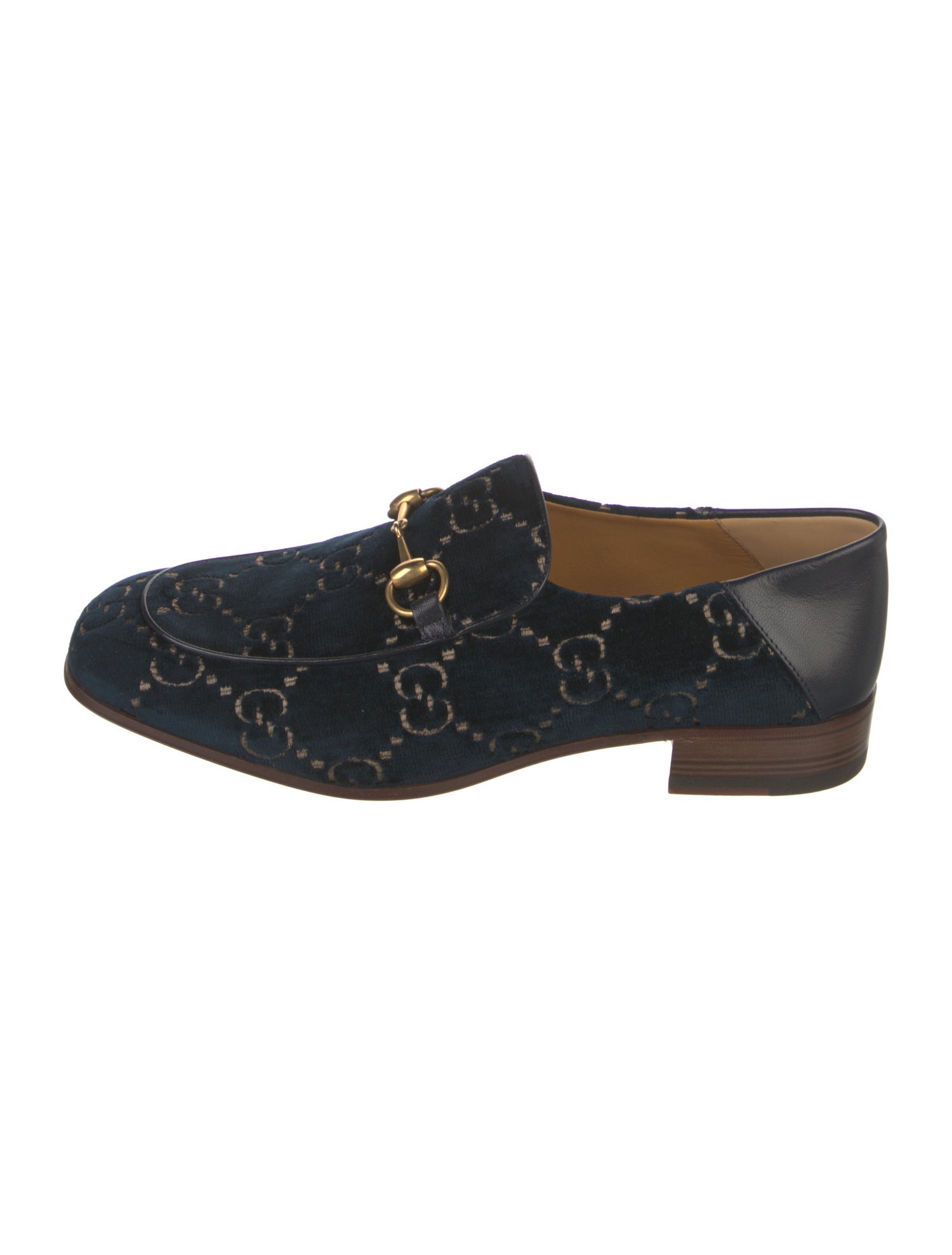 Gucci GG Embossed Velvet Dress Loafers