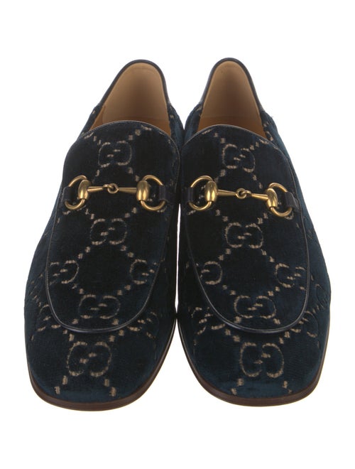 Gucci GG Embossed Velvet Dress Loafers