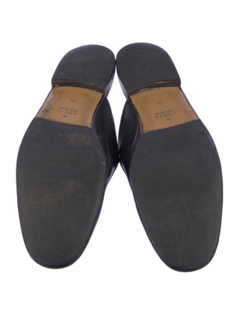 Gucci Horsebit Accent Leather Slippers