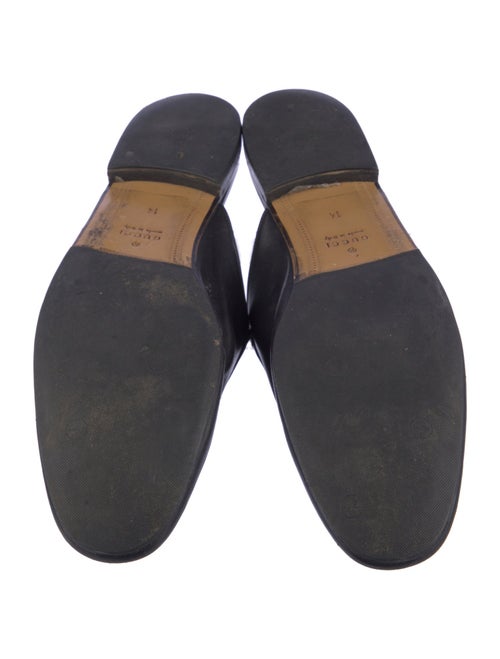 Gucci Horsebit Accent Leather Slippers