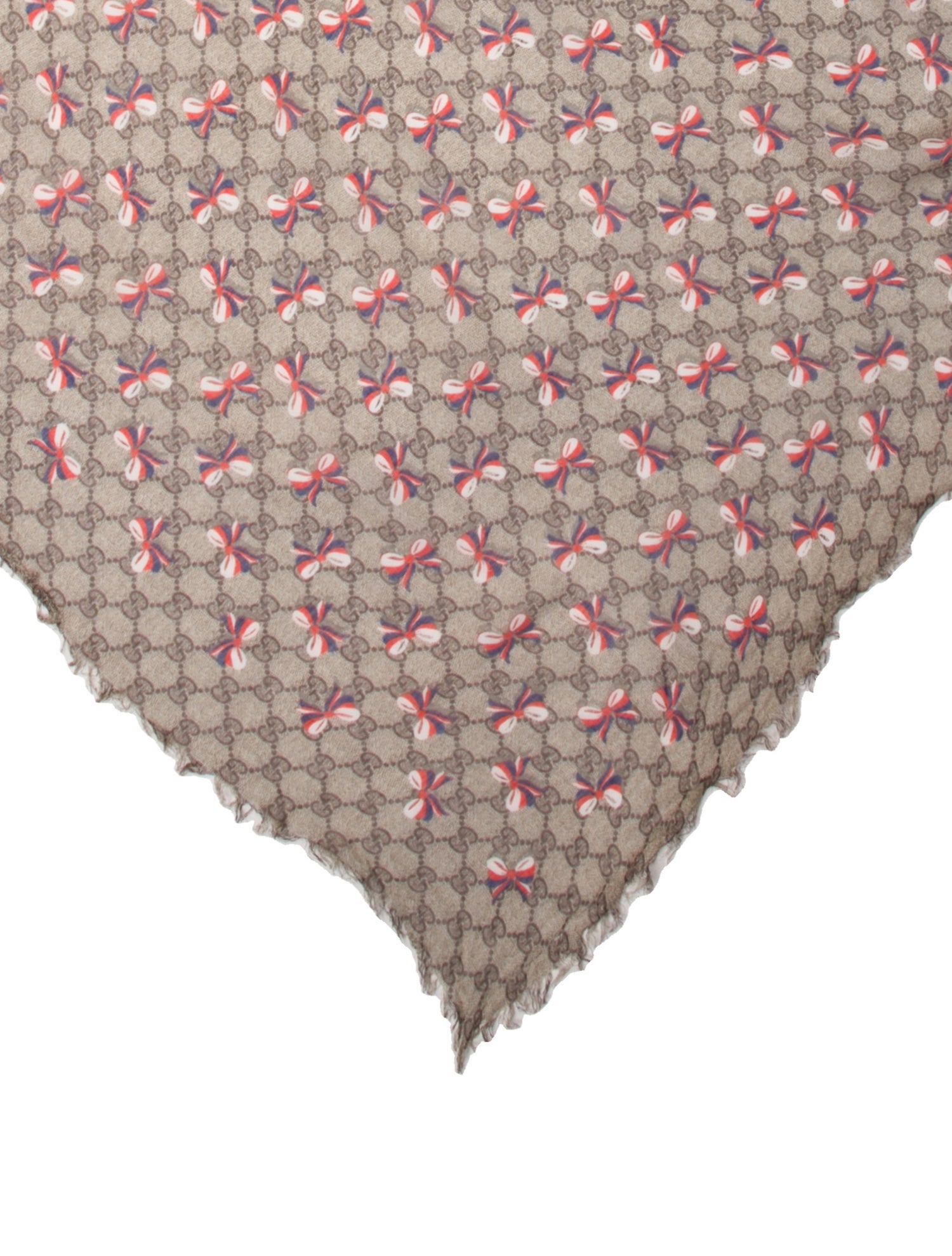 Gucci Girls' GG Supreme Bow Print Scarf