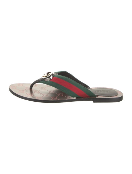 Gucci Canvas Colorblock Pattern Slides