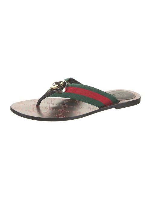 Gucci Canvas Colorblock Pattern Slides