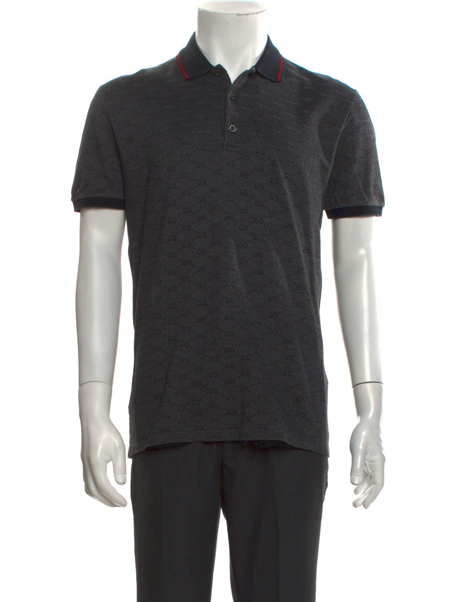 Gucci GG Logo Crew Neck Polo Shirt