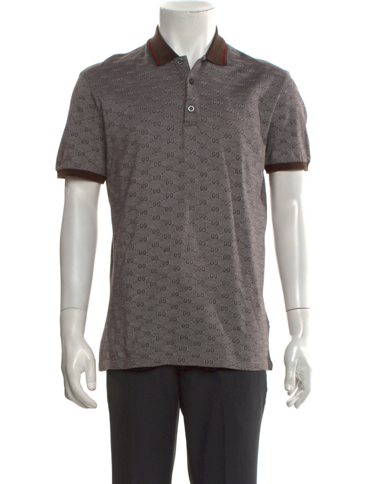 Gucci GG Logo Crew Neck Polo Shirt